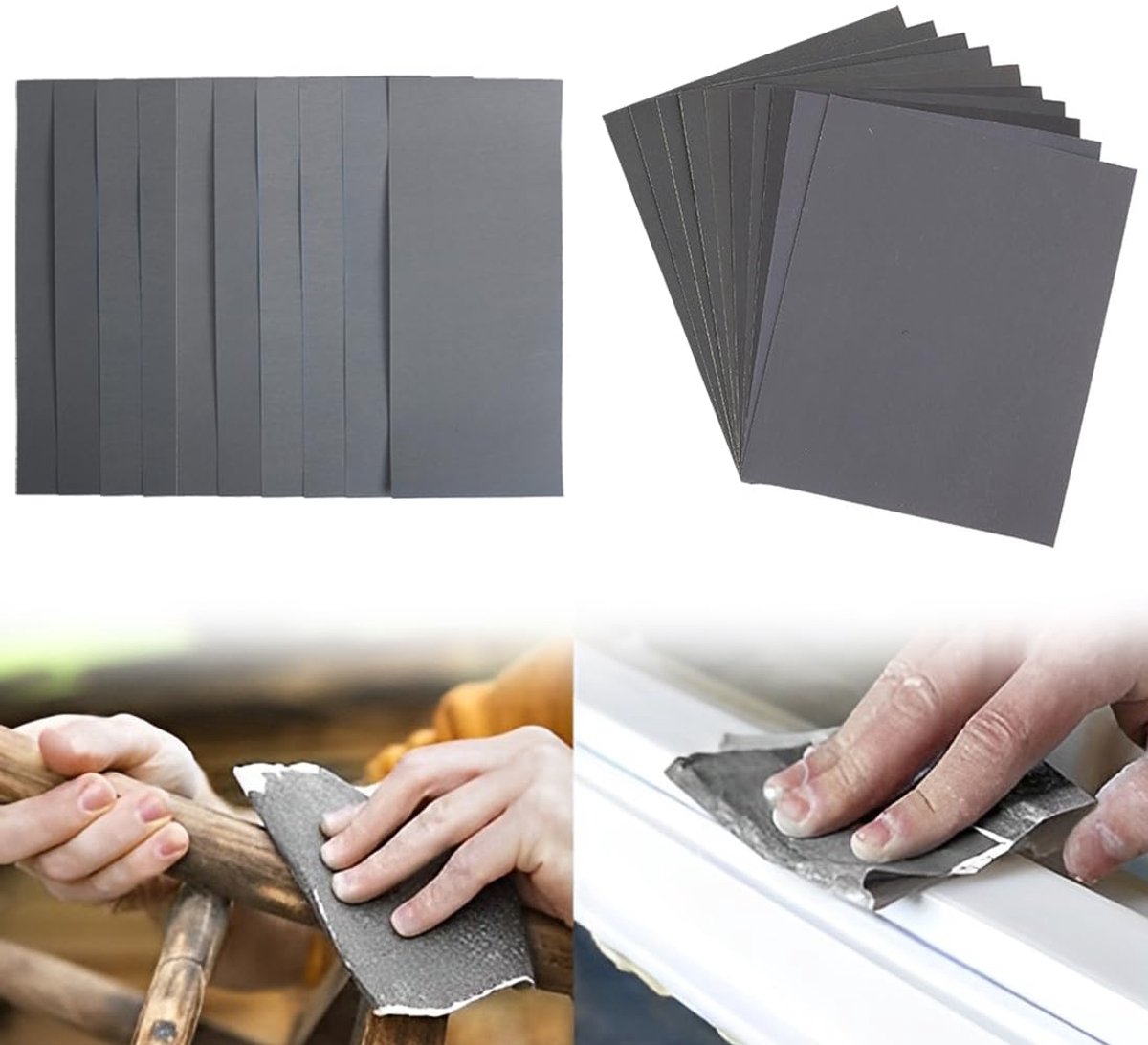Sandpaper, 30 pieces, sandpaper, car, sandpaper, grit sandpaper for wood in grain sizes 320-3000 (23 x 9.5 cm) and - ShopVlot