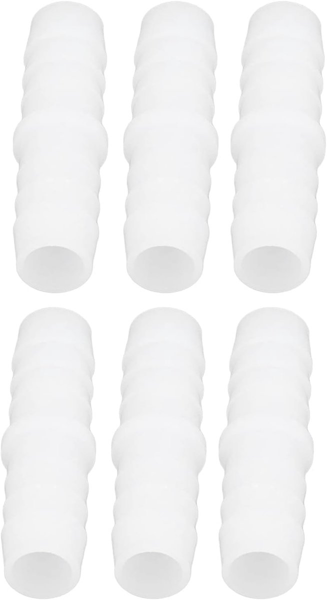 SnelShoppen - Pack van 10 PE Plastic Slangverbinders, Rechte Mondstukken, Vergelijkbare Slangverbinders, Patch Fittingen (14-14mm Rechte) voor Tuin en