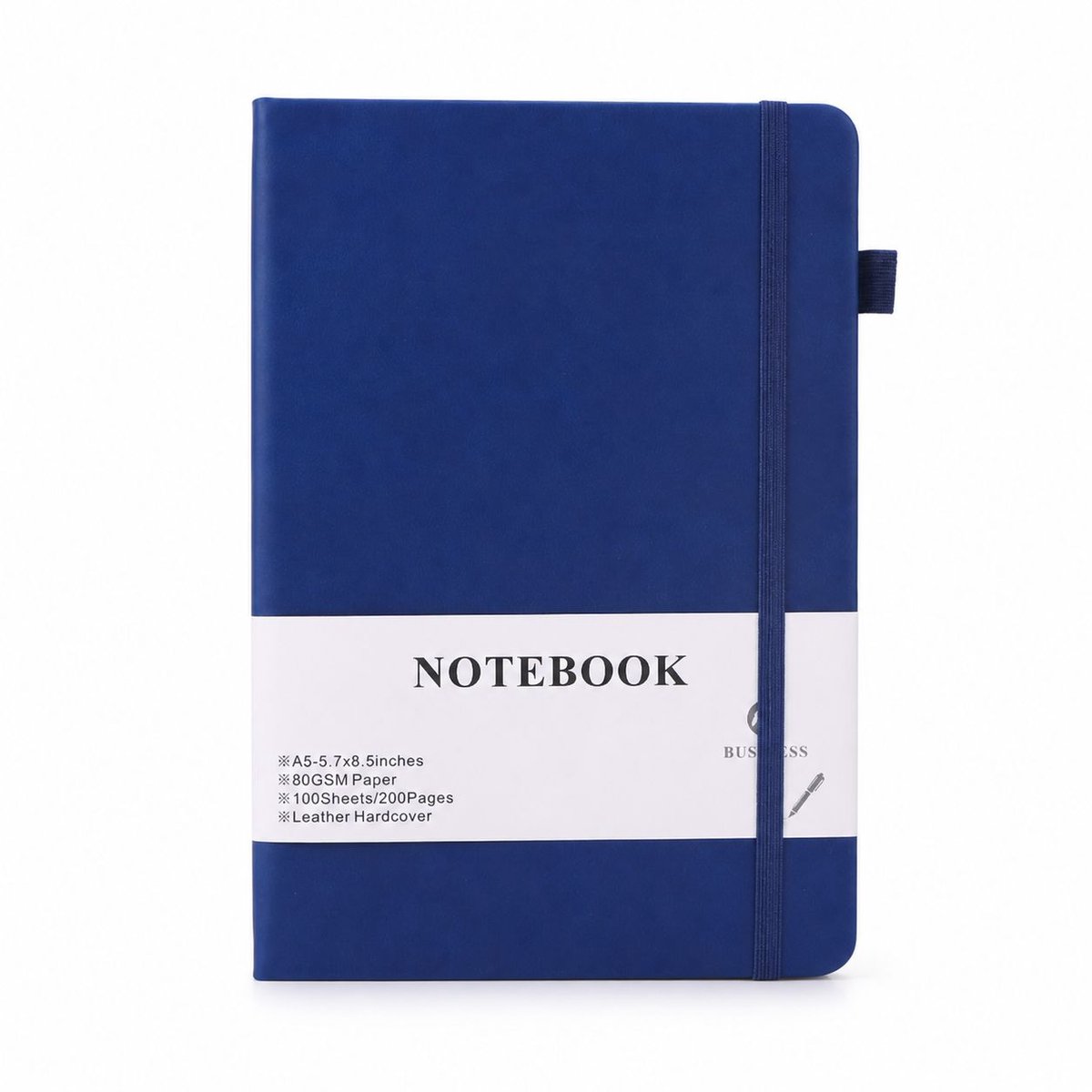 VHV-Notitieboek A5 - Stijlvolle en Duurzame Schrijfmap en Dagboek met Premium Papier en Hardcover voor Werk, School en Kantoor - Donkerblauw