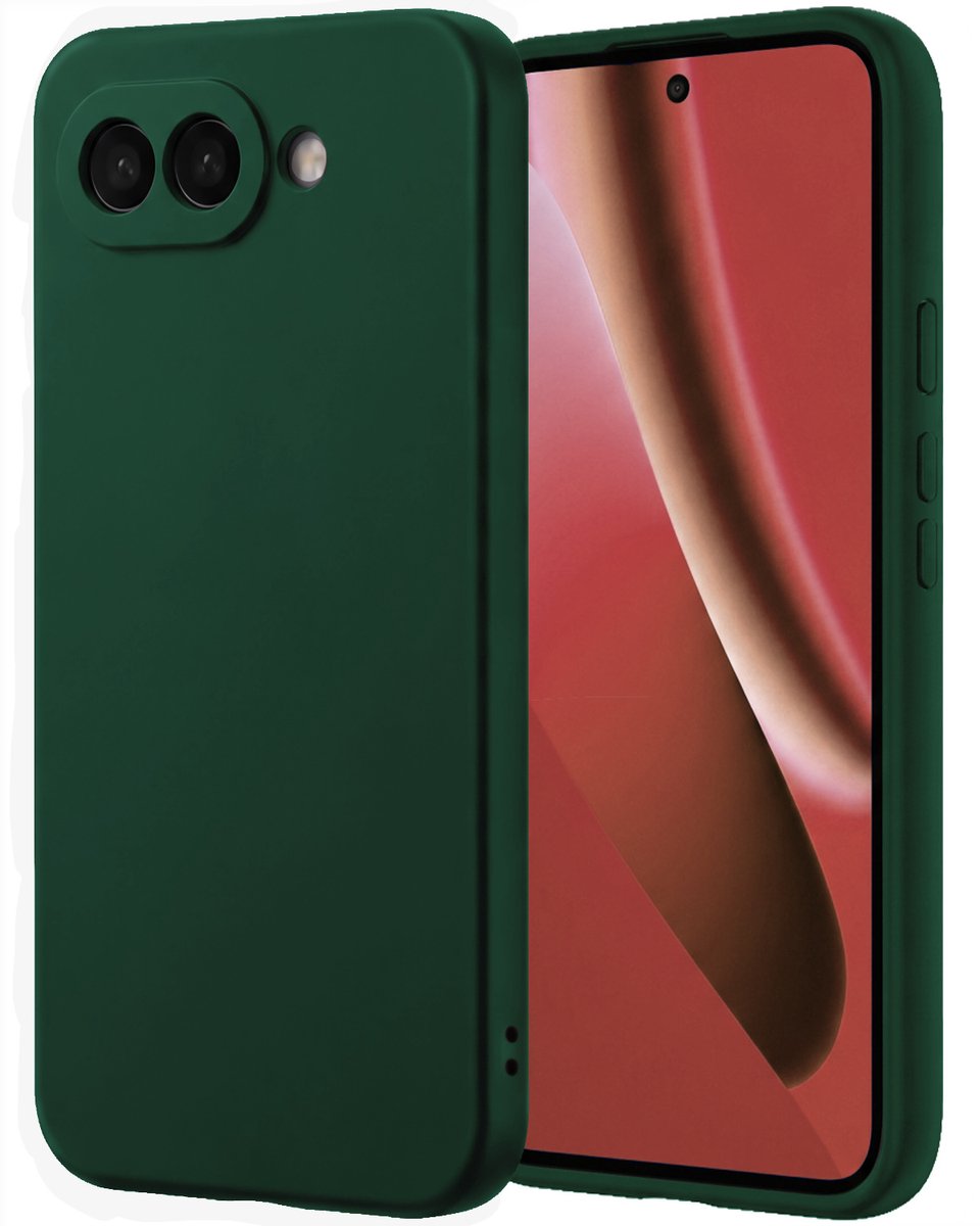 Hoesje - Geschikt voor Google Pixel 10a - Sterk & Shockproof - Hoes Cover - Siliconen Case - Donkergroen