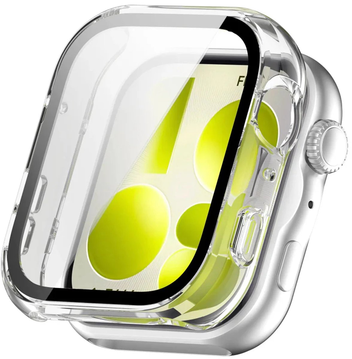 Strap-it hard case hoesje met glasplaat geschikt voor Huawei Watch 5 (transparant) – stevige beschermcase met geïntegreerde screen protector – optimale kras- en stootbescherming voor je smartwatch