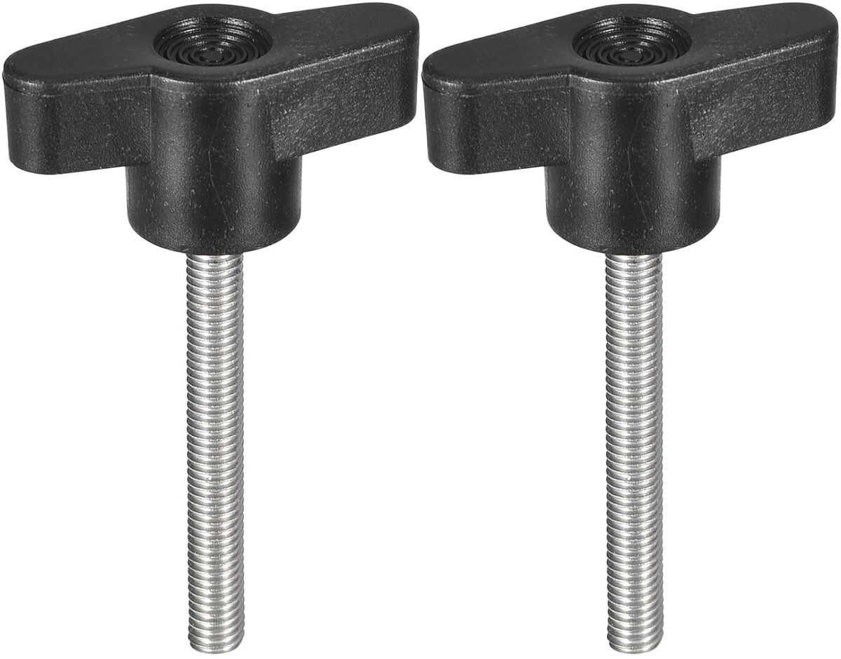 2 stuks draaiknop met klemschroef, M5 x 45 mm, van roestvrij staal 304, T-vorm, voor het vervangen van de handklemknop