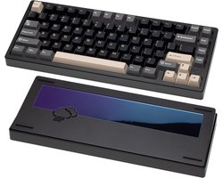 WOBKEY Rainy 75 CNC aluminium HMX/JWK/cacaoschakelaars Triple-Mode Connectiviteit Mechanisch Toetsenbord met Superieure Akoestiek(Standaard Zwart)