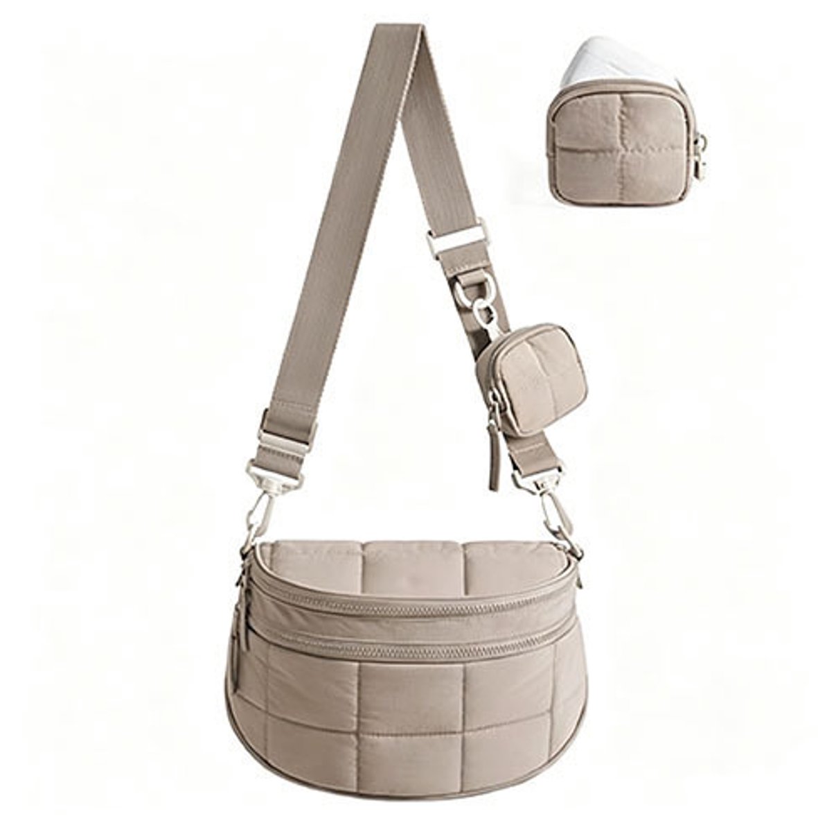 Dames crossbodytas - Schoudertas - voor dames - Uniseks - onderarmtas - Lichtgewicht Puffer Tas met Ruimte voor Telefoon en Oortjes dagelijks leven, reisgebruik en studenten op de universiteit – Casual Handtas - grote inhoud