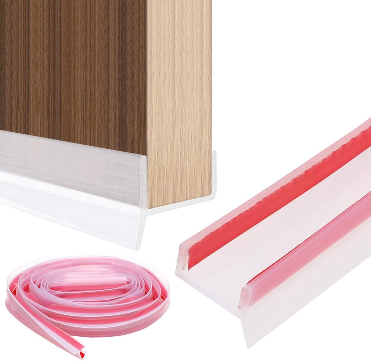 Keuken Strip Sealing Profiel 15 mm/16 mm/17 mm - Zelfklevend - Waterdicht en Stofdicht - Ideaal voor Plinten - ShopVlot