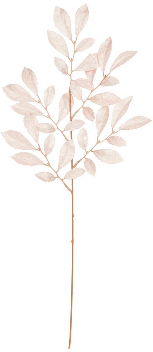 Branche feuille métal rose 75cm