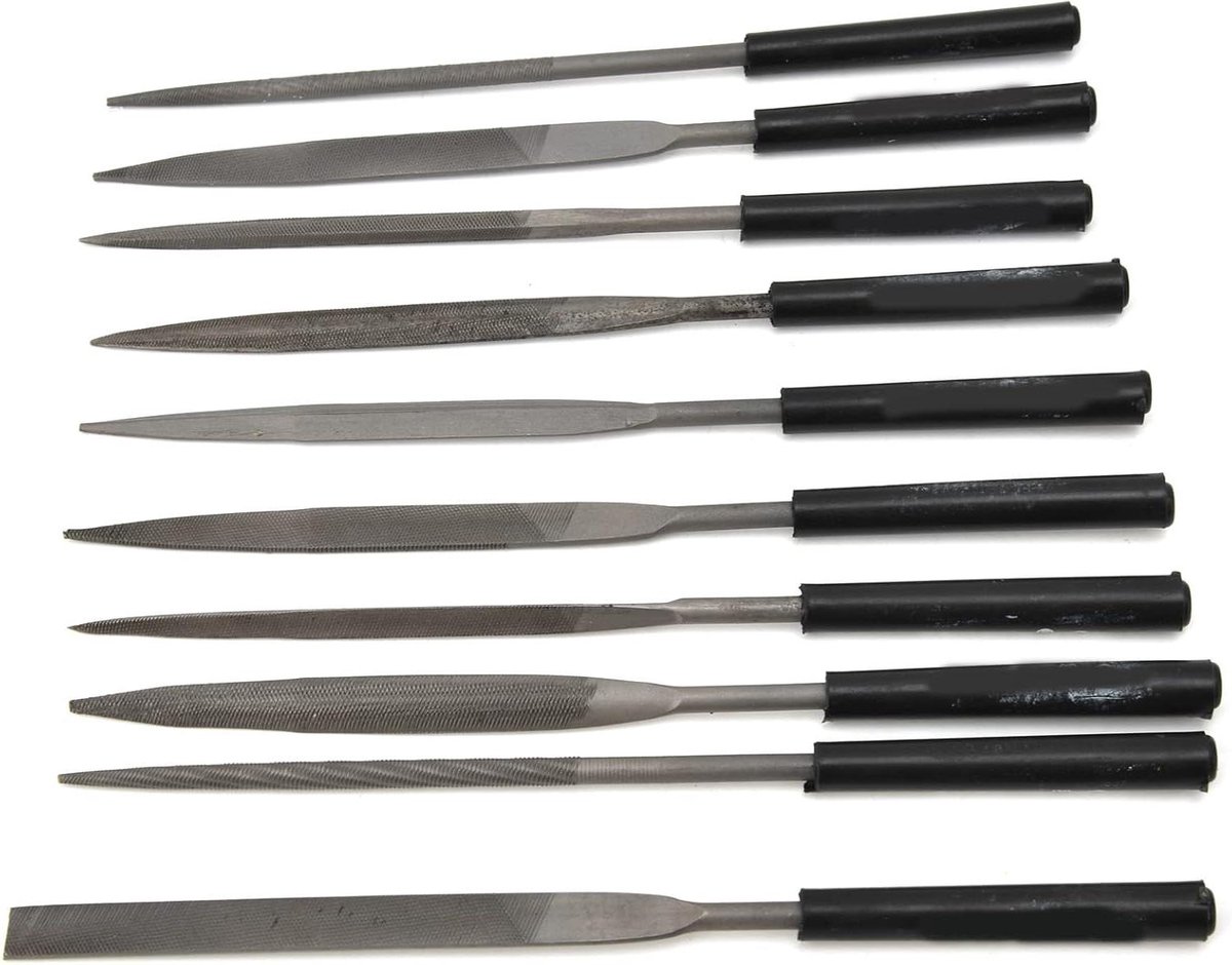 Sieradenvijlenset - Metalen Vijlen - Metaal Bewerken - Ergonomische Handgreep - 10 Stuks - Niet gespecificeerd