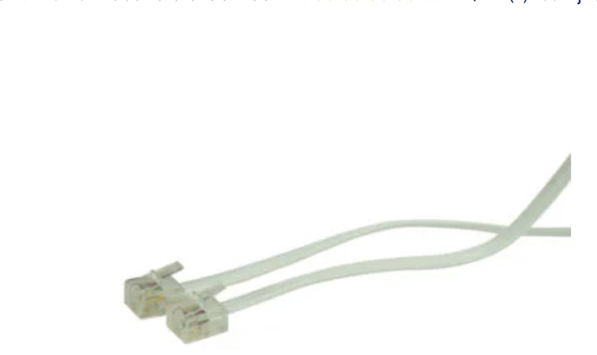 Profile RJ11 6P4C telefoonkabel 10m wit