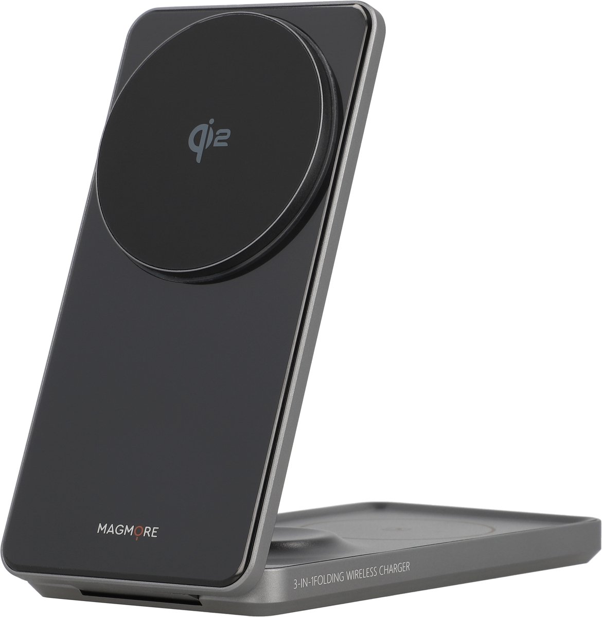 MagMore 3-in-1 Draadloze Oplader - Qi2 15W - Opvouwbaar - MagSafe