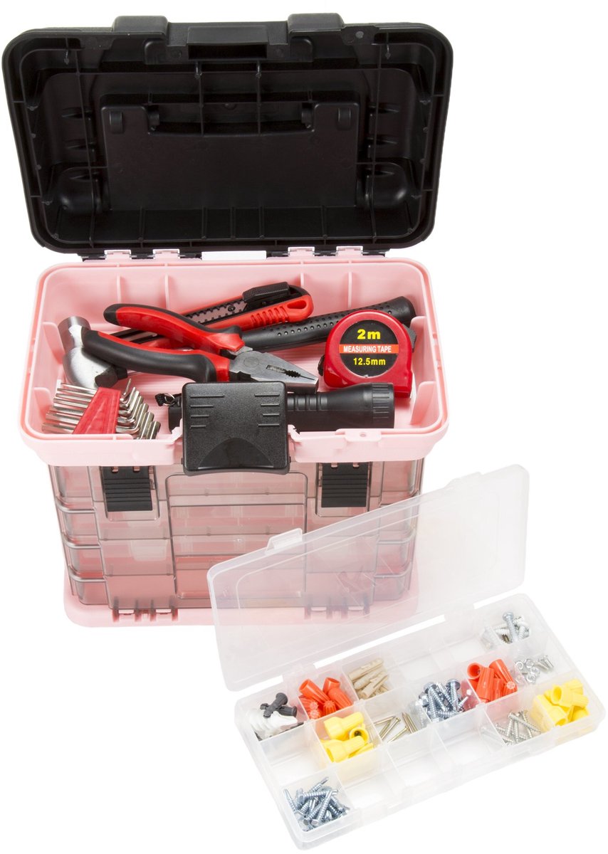 Omgoods - Opslag & Toolbox - Duurzame 4-compartimenten Organizer in Roze