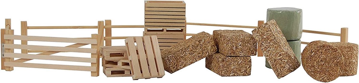Omgoods - Accessoire Set voor Boerderij met Hekken en Voederbalen