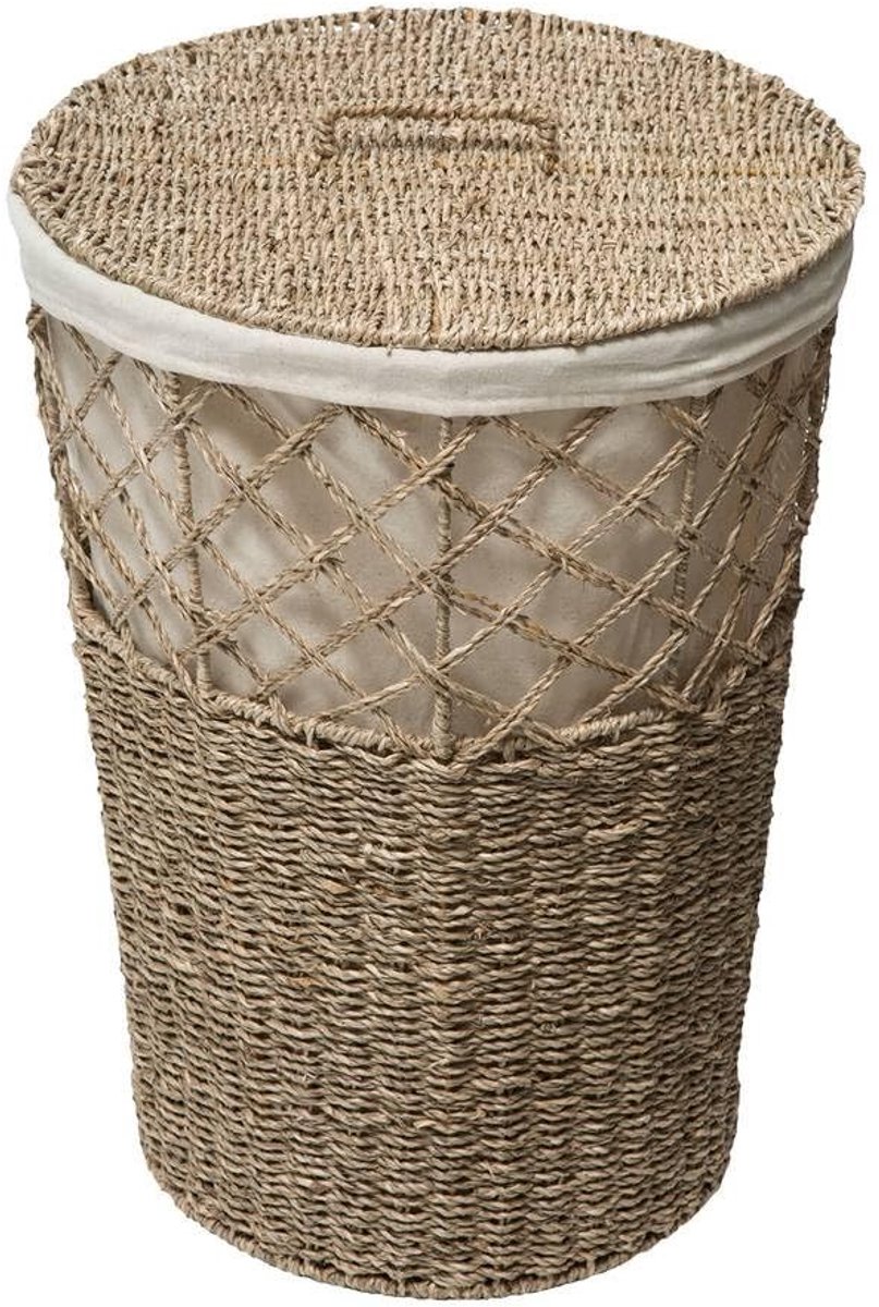 Omgoods - Reed Wasmand 15 L - Modern Ovalen Mand voor Vuil Wasgoed