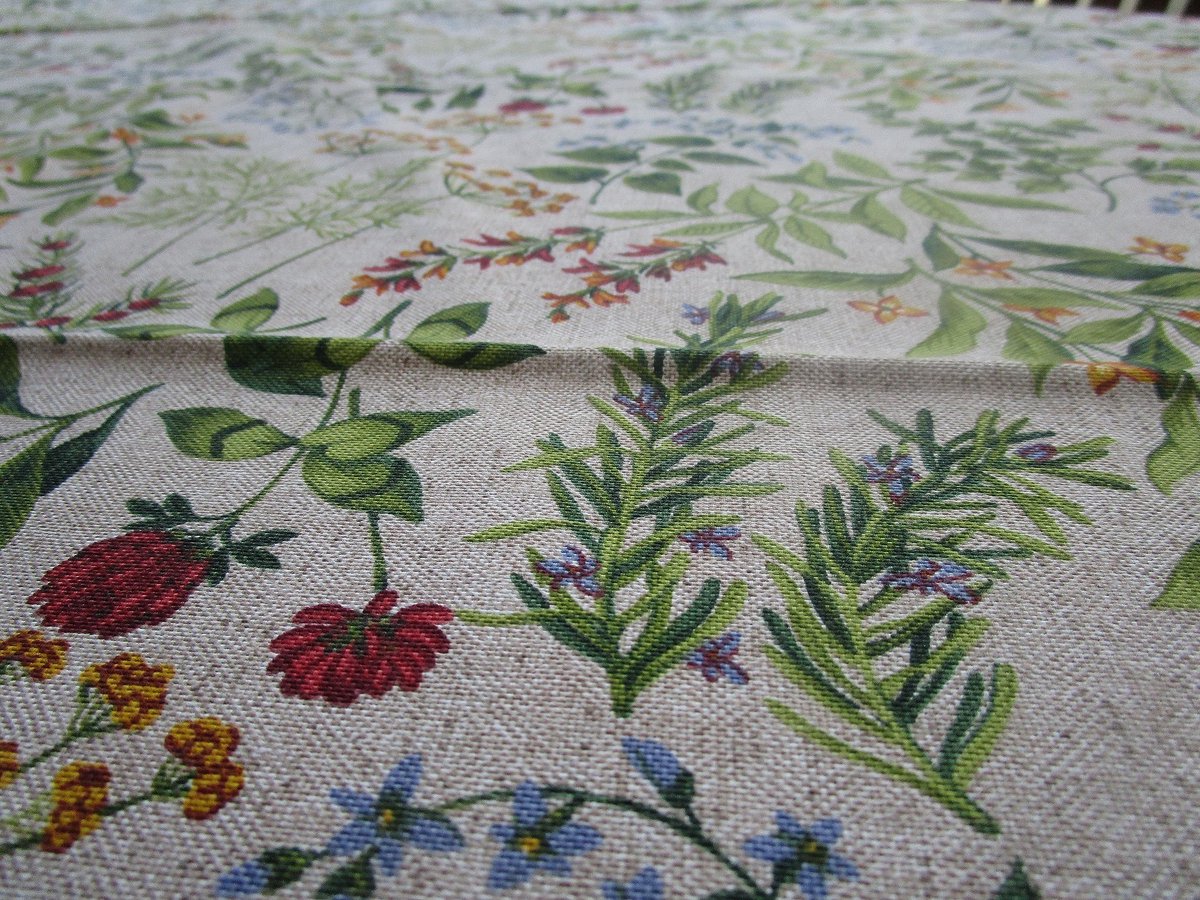 Omgoods - Vierkant Tafellaken met Bloemenpatroon 180 x 180 cm Katoen