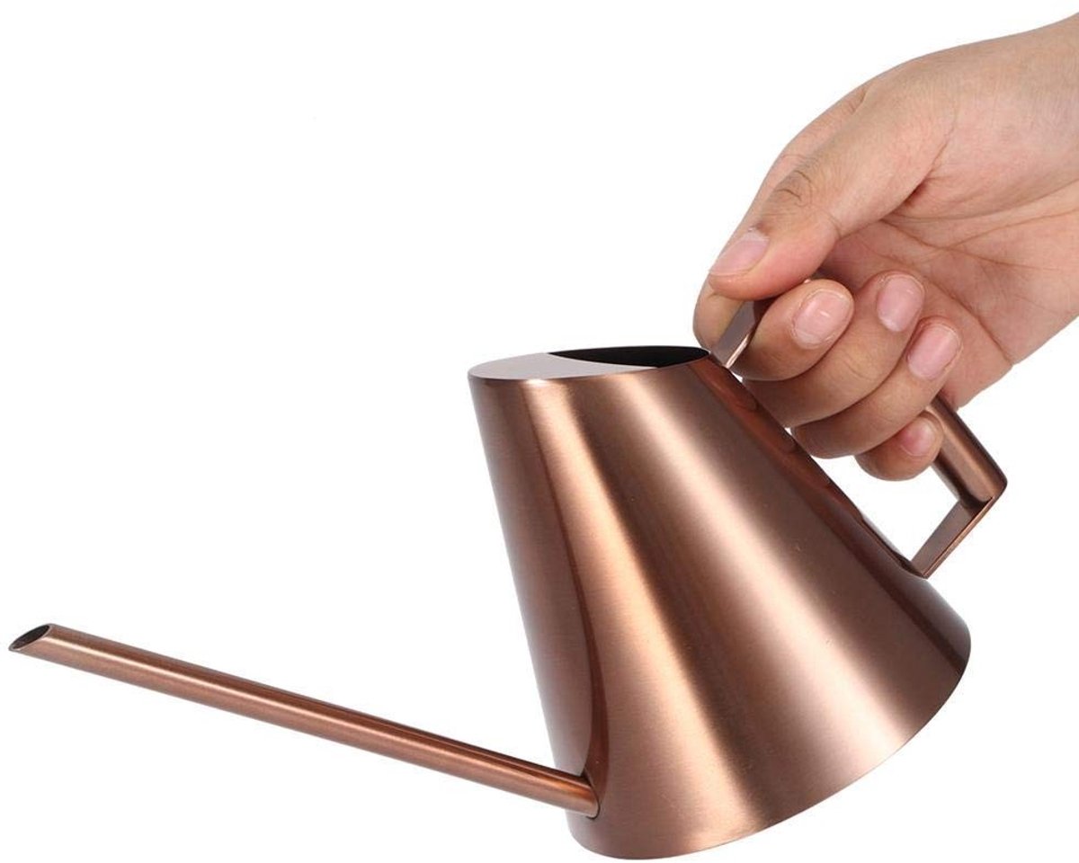 Omgoods- Gieter 400ml - Roestvrij Staal - Lang Mondstuk - Ergonomisch Handvat - Duurzaam - Voor Binnen Planten - Waterkan