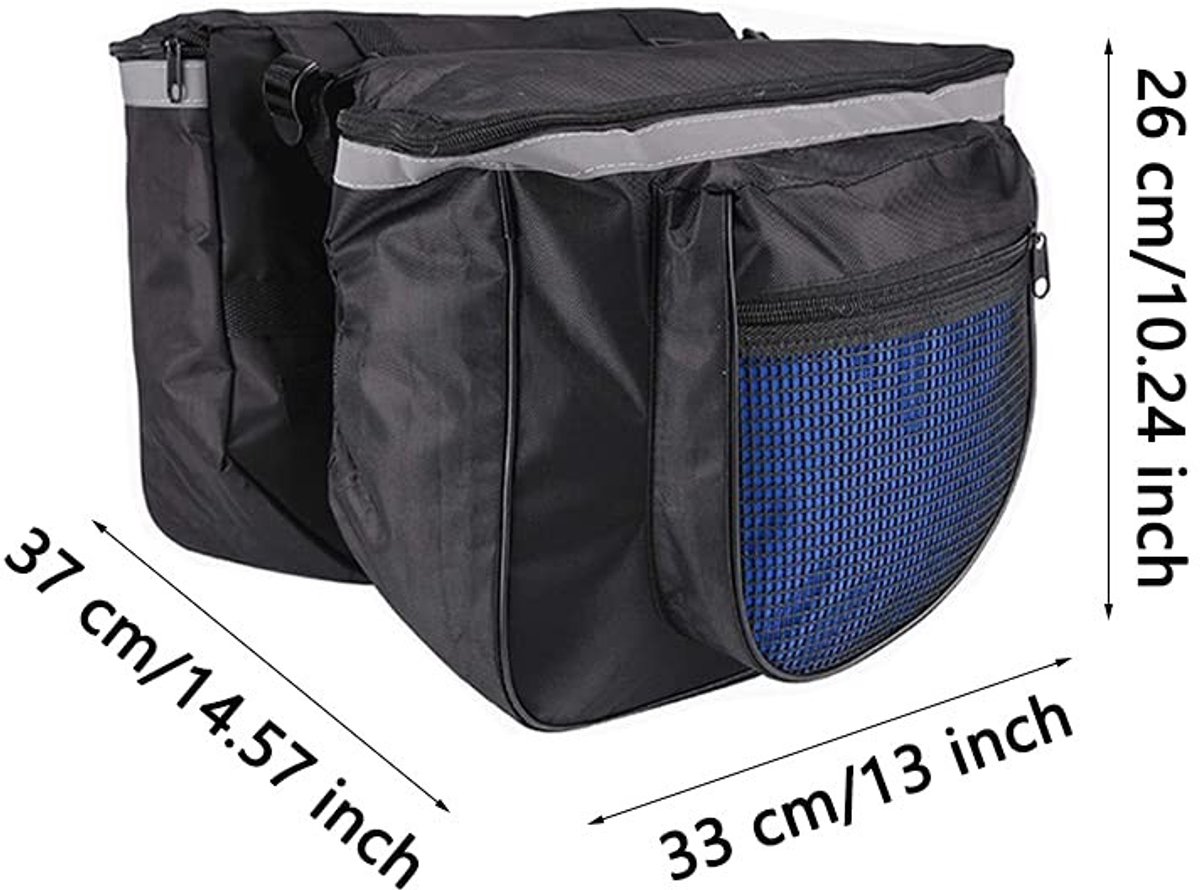 Omgoods - Waterproof Fietstas met 3 Compartimenten en Verstelbare Strap