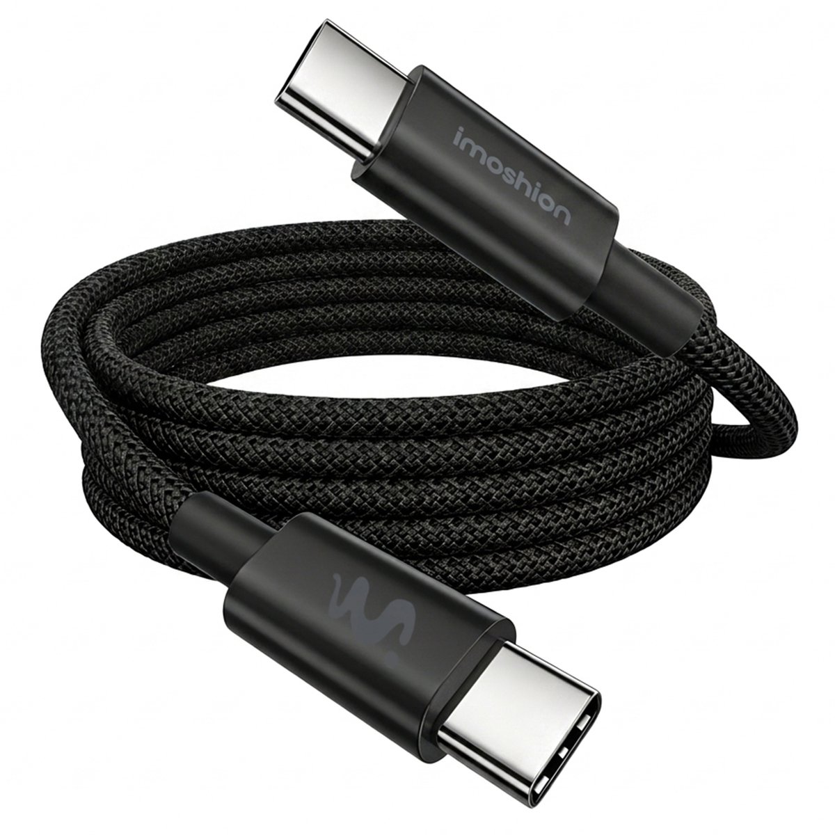Image of imoshion Braided USB-C naar USB-C kabel 100W - 1 meter - Zwart