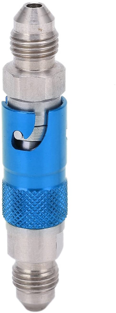 Dailygoods - Remleidingvloeistof - Snelkoppeling - Roestvrijstalen Adapter - Blauw - Universele Koppeling - Geschikt voor Motorfietsen - Kleur Blauw