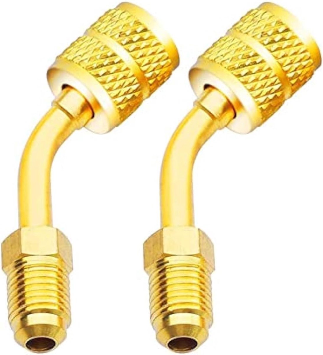 Adapter Kit voor R410A Mini Split Systemen - 2 Stuks, 5/16" naar 1/4" Adapter, Ventielkern Installer en Verwijderaar, R134A Slangafdichtingen en 5V1 Ventielkernen voor HVAC Koelservice