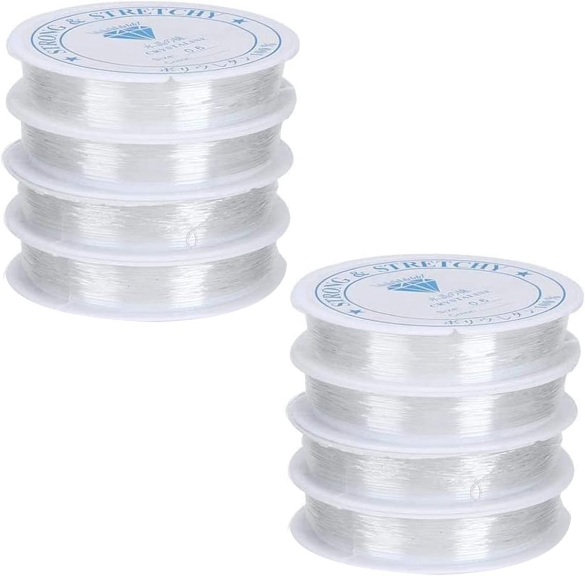 Elastisch touw van 120 m x 0,6 mm voor sieradenproductie - Sterk, rekbaar en scheurbestendig