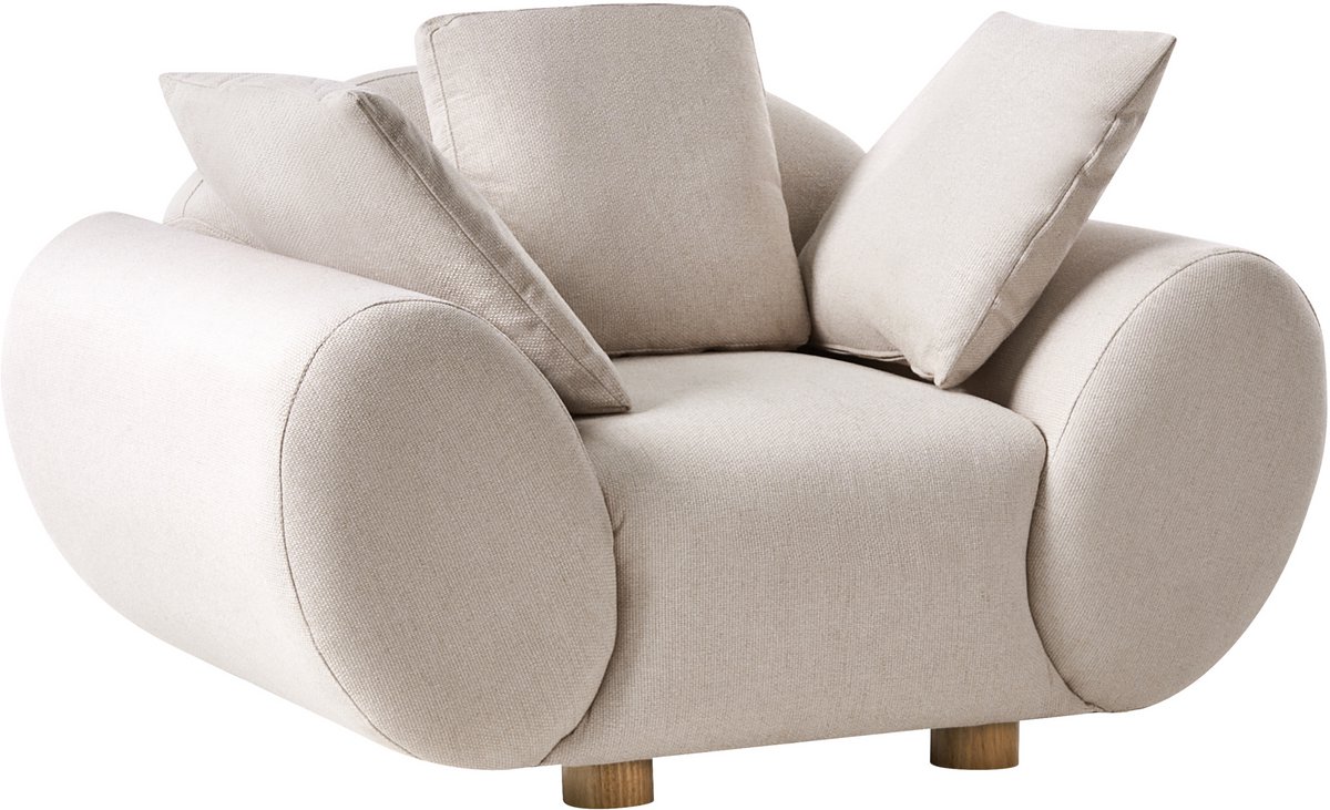 RINGEL - Fauteuil - Lichtbeige - Polyester