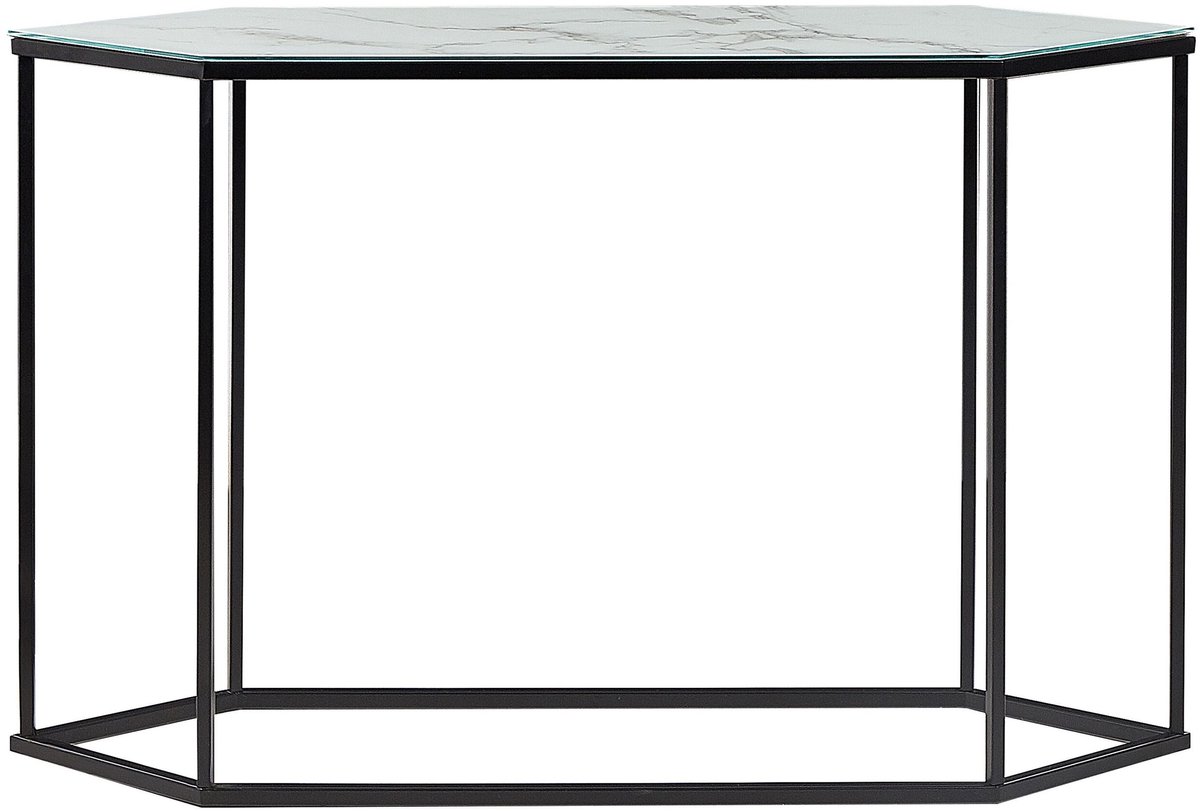 PERRIN - Consoletafel - Wit - Veiligheidsglas