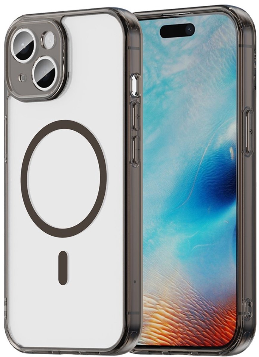 Coverup Hoesje - Geschikt voor iPhone 15 Hoesje - Coverup Clear TPU Back Cover - MagSafe Compatible - Zwart