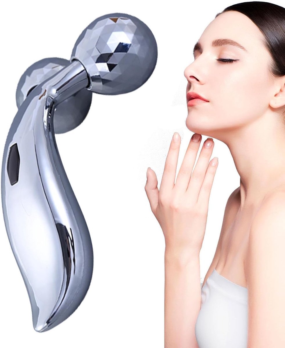 Thijox - Gezichtsroller 3D Sculpting Massager - Lichtgewicht Draagbare Gezicht en Huid Roller voor Nek Lichaam - Perfect voor Thuis Reizen Douche Yoga