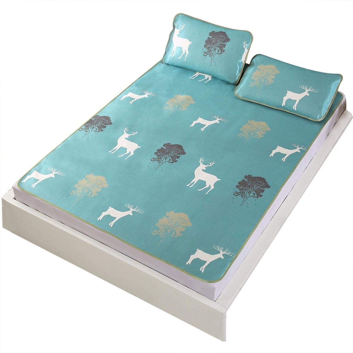 Dailygoods- Koelmatras Topper - Ademend Polyester - Lichtgewicht en Opvouwbaar - Eenvoudig te Reinigen - Inclusief Elastische Banden - 90x195 cm - Matras Topper