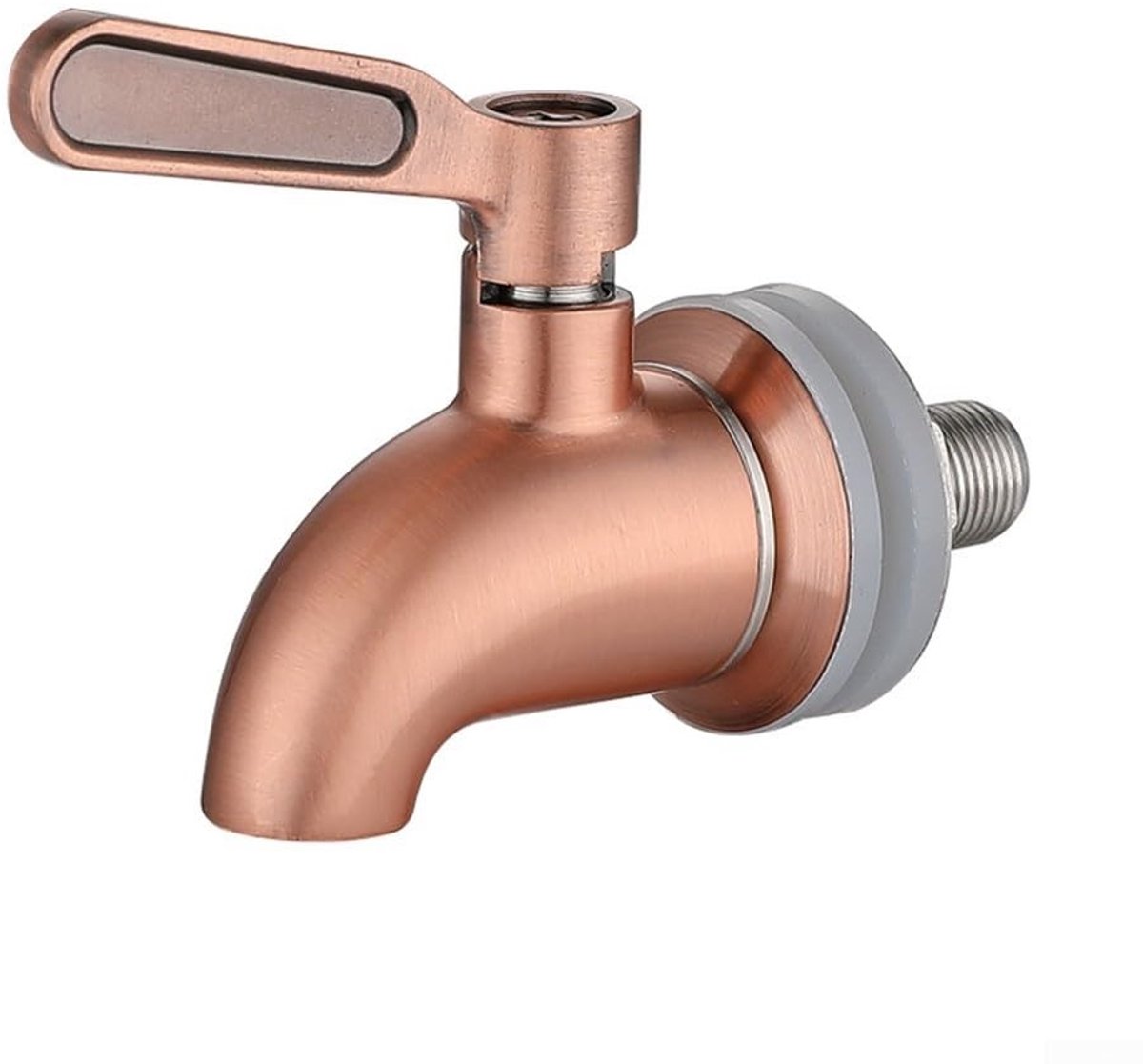 Dailygoods - Wijnbier Dispenser Kraan 304 Roestvrij Staal Drank Dispenser Vervanging Spon voor Warm Koud Water Bier Wijnsap (Geborsteld rose goud (16mm))
