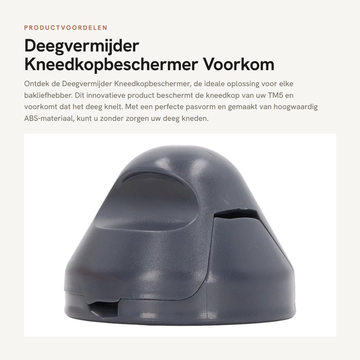 Dailygoods- Deegvermijder Anti-knijpen - Kneedkopbeschermer - ABS-materiaal - Perfecte Pasvorm - Duurzaam - Veilig Kneden - Deegbeschermer