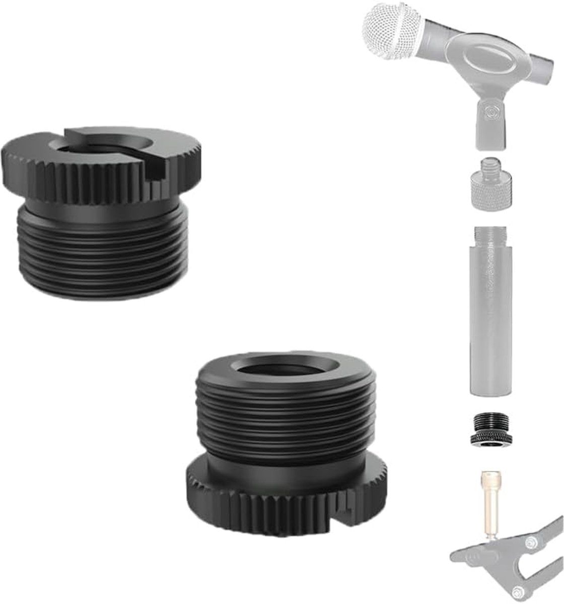 Microfoonstandaard Adapter 3/8 naar 5/8 - Aluminium - Geschikt voor microfoonstands - SnelShoppen