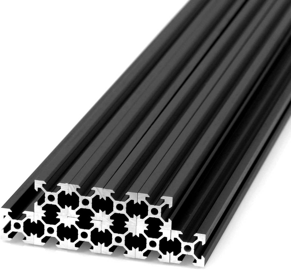 Dailygoods- Lineaire Rail Geanodiseerd - Aluminium Profielen - 700 mm - 10 Stuks - Europese Standaard - Voor 3D-Printers/CNC-Machines