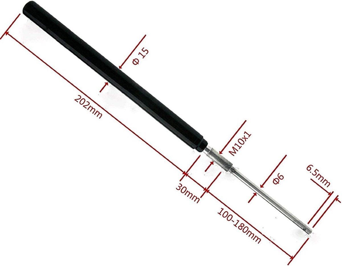 Vervangende Cilinder - Raamopener - Broeikas Temperatuur - Automatische Opening - 347 x 82 x 5 cm - Zilver