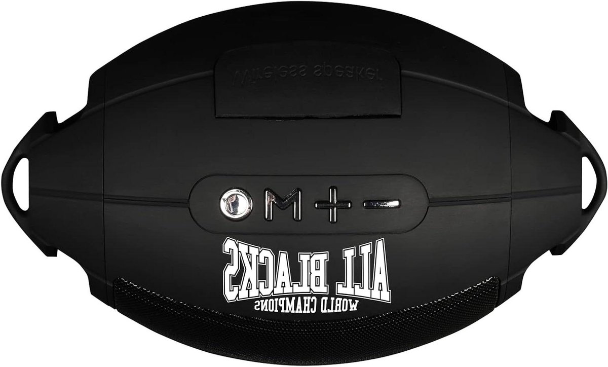 Bluetooth Luidspreker - Draagbare Speaker - Muziek Luisteren - Rugbybal Design - 5 Watt - Zwart