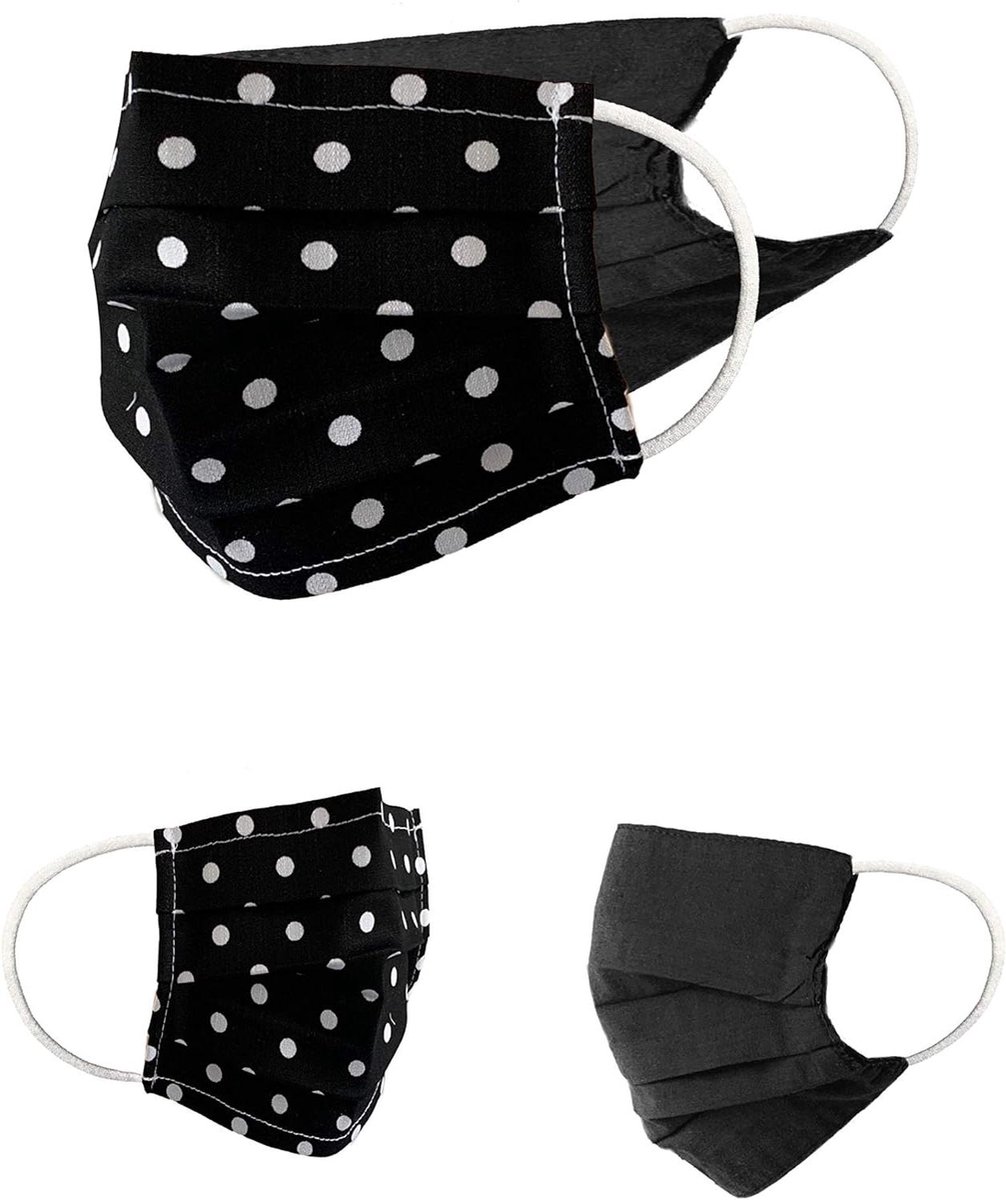 Gezichtsmaskers Tieners - Herbruikbare Maskers - Dagelijks Gebruik - Omkeerbaar Design - Set van 2 - Zwart