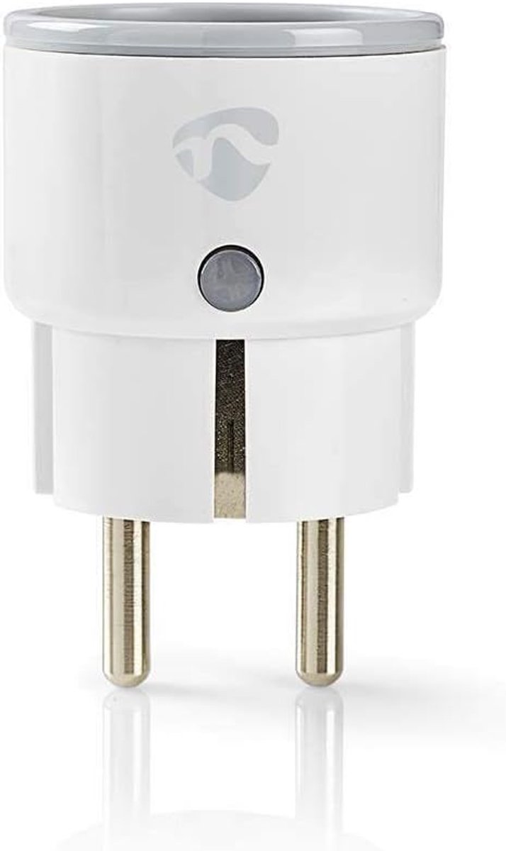 SnelShoppen - Wi-Fi Smart Plug met Stroommeter en Schakelaar - Draadloze Stekker - 10A - Wit - Voor Thuis, Kantoor, Keuken en Tuin