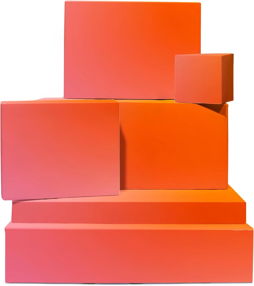 Thijox - Inpakpapier Oranje-Roze Minimalistische Schaduw Zonsondergang, 6 Vellen Cadeaupapier, Recyclebaar voor Verjaardag Jubileum Babyshower Feest