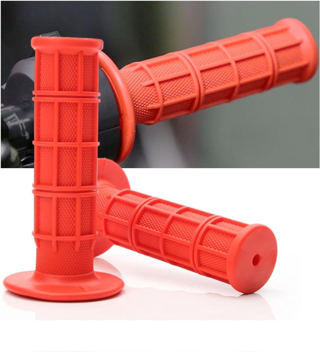 2 Stuks Motorfiets Stuurgrepen - Universele Rubber Handgrepen voor Fiets en Scooter Accessoires