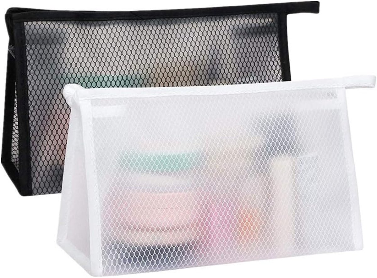Thijox - Toilettas Set van 2 - Grote Capaciteit Waterdichte Make-uptassen - Transparante Draagbare Reistas voor Reizen - Geschikt voor Mannen en Vrouw