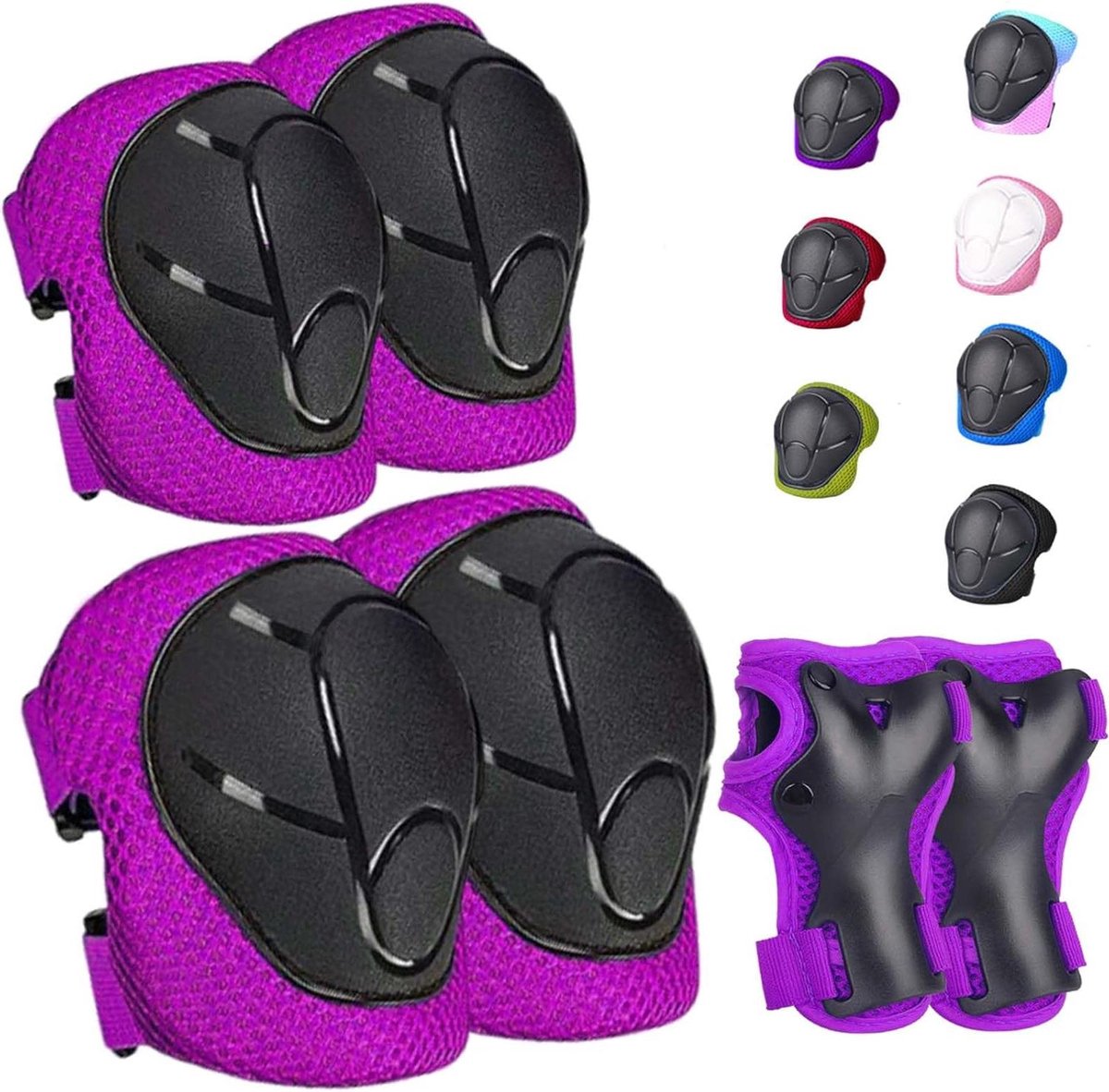 Kinder Beschermingsset - Veiligheidspads - Sporten Buiten - 6-Delige Set - 3-14 Jaar - Blauw