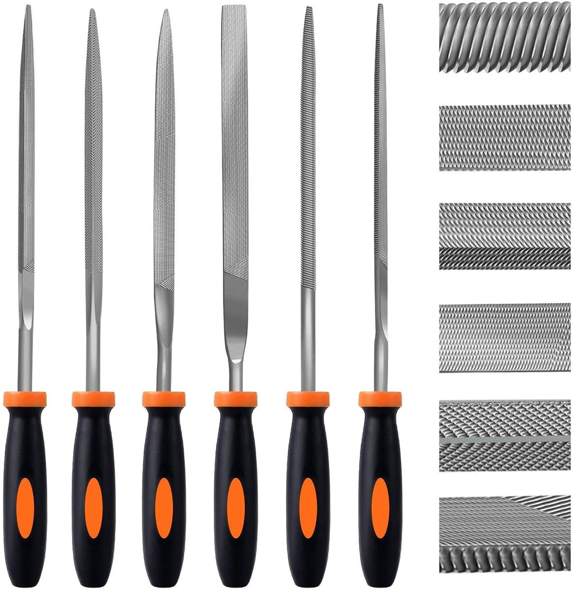 Vijlen en Raspset - Metaalbewerking Sets - Materiaal Bewerken - Hoge Koolstofstaal - 6 Delig - Metaal