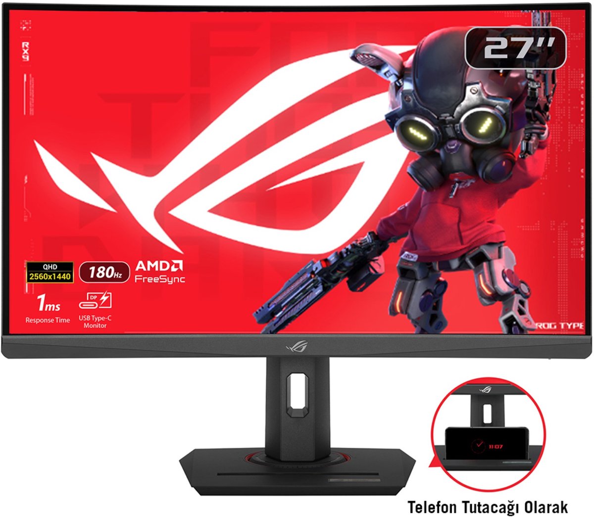 ASUS ROG Strix XG27WCS - 27" QHD Curved 180Hz Gaming Monitor thumbnail 6