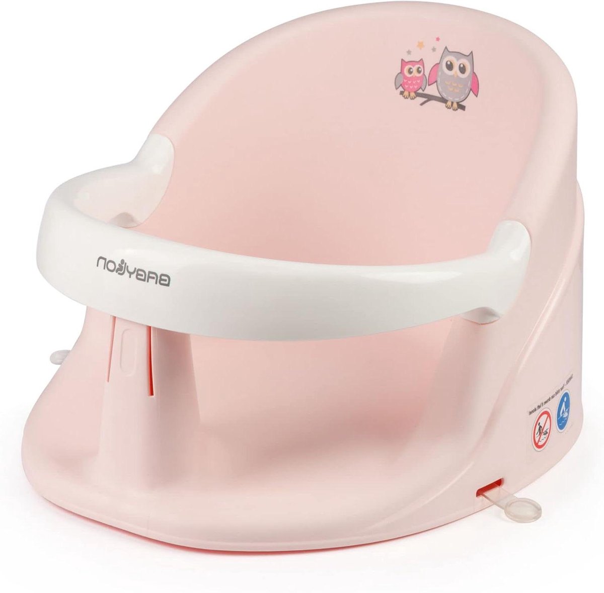 Baby badzitje - Badondersteuning baby - Veilig badderen - Anti-slip zuignappen - 34 x 29.5 cm - Roze