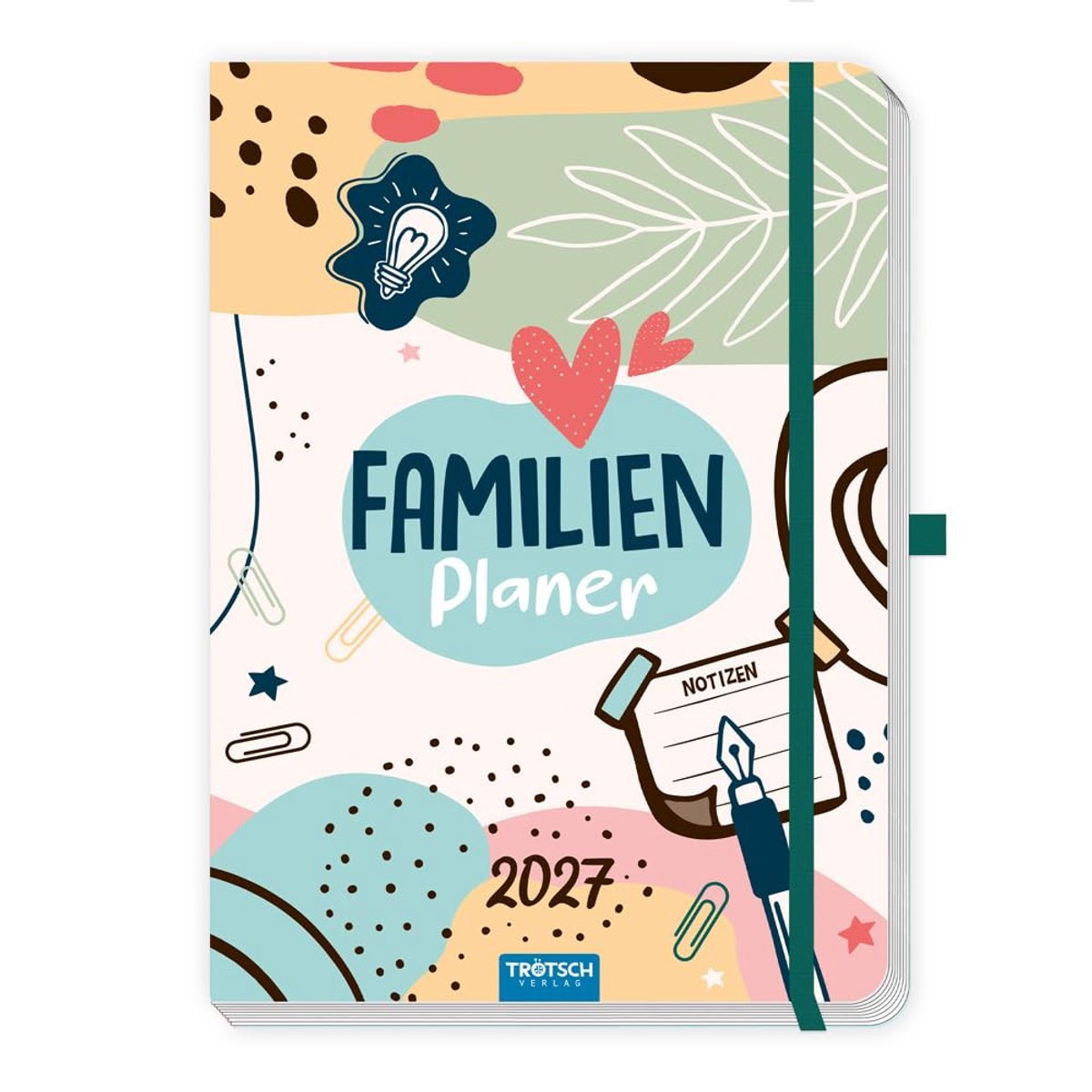 SnelShoppen - Familienplaner 2027 - TRÖTSCH Wochenbuch - Dagelijkse Planner voor Gezinnen - Ruimte voor 5 Personen - Praktisch en Handig - Ideaal voor
