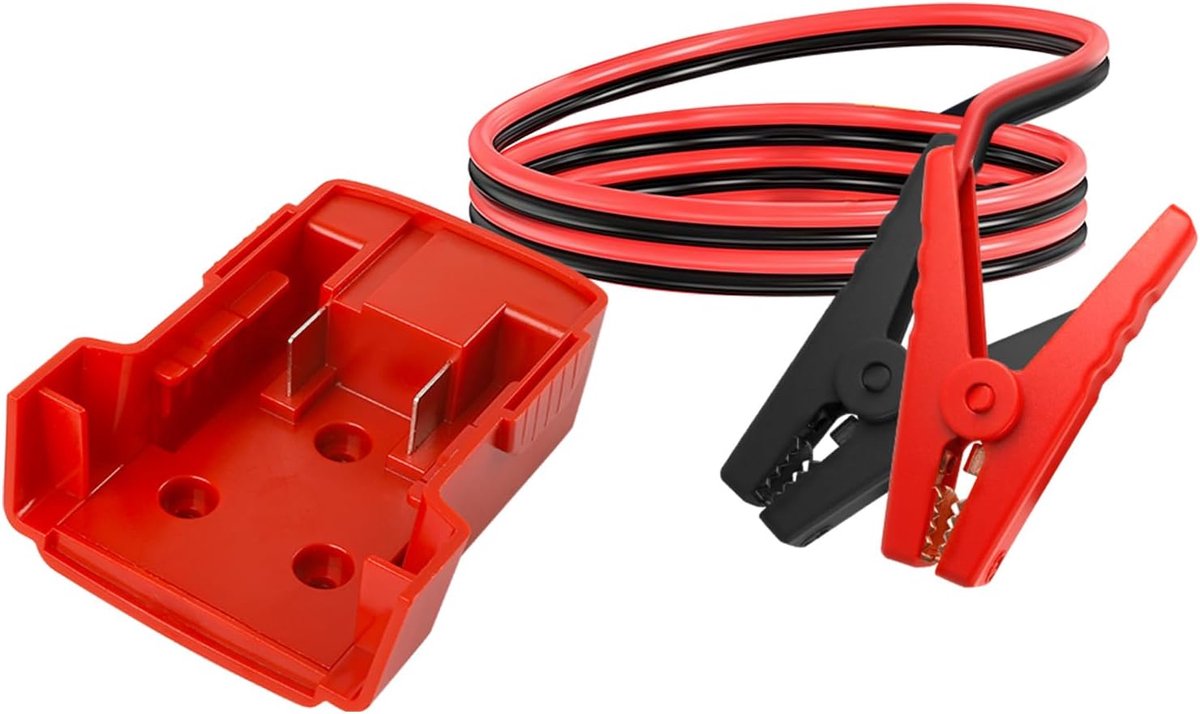 SnelShoppen - Car Starter Adapter voor Milwaukee Batterij - 12 AWG 1.8m Draagbare Acculader voor Licht Voertuigen - Veilig en Duurzaam