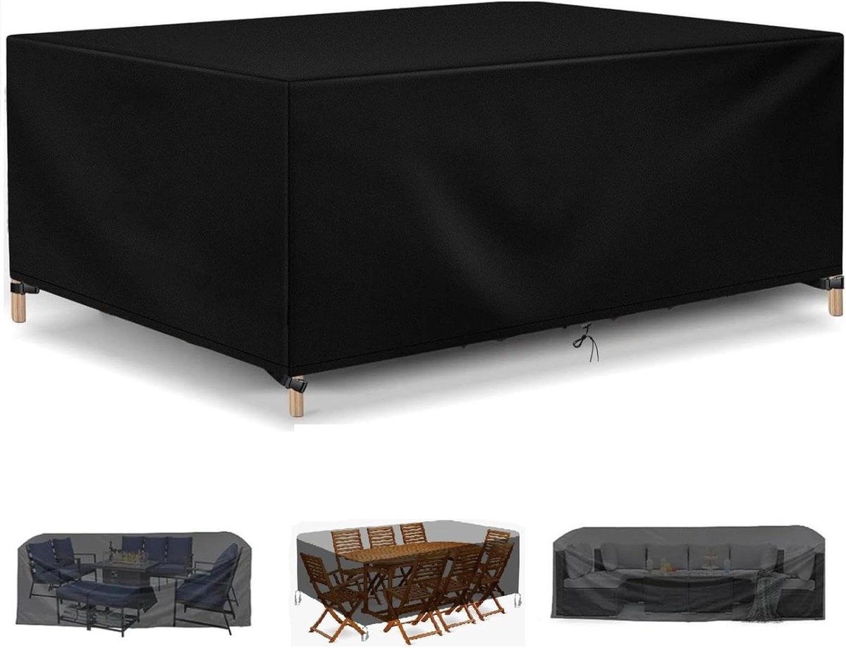 Tuinmeubelhoes - Terrasmeubelhoes Outdoor hoes - Meubels Beschermen - Scheurbestendig 420D Oxford - 190 x 195 x 50 cm - Zwart