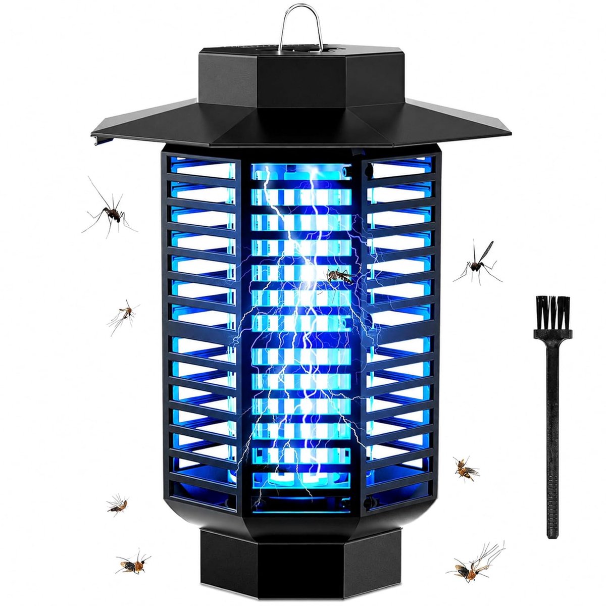 SnelShoppen - Elektrische Insectenverdelger 4200V - Muggenlamp 18W UV-Licht - IPX4 Waterdicht - Effectieve Insectenvanger voor Binnen en Buiten - Idea