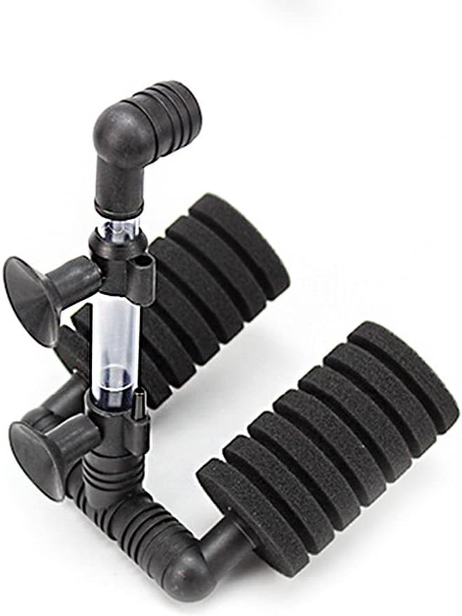 SnelShoppen - Aquarium Double Sponge Filter - Superbiochemische Filter voor Aquaria tot 200L - Dubbele 10-Lagen Rib Sponsen - Ideaal voor Zuurstofboos