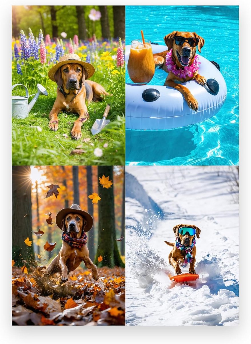 SnelShoppen - Rhodesian Ridgeback Jaar Kalender 2027 A4 - Nederlandse Editie - Humoristische Illustraties - Jaaroverzicht - Perfect voor Dierenliefheb