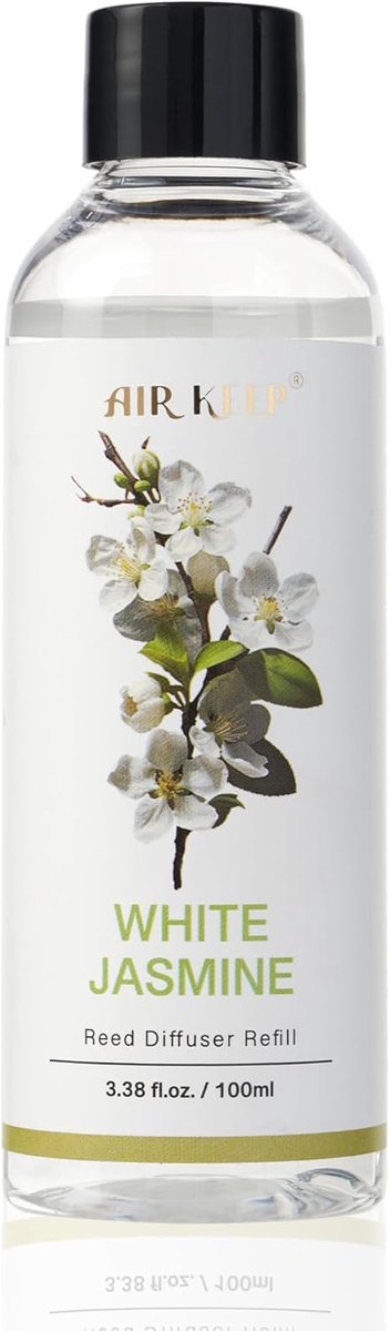 SnelShoppen - Airkeep Witte Jasmijn Vervangingsdiffuser - Aroma Diffuser voor Slaapkamer, Badkamer, Kantoor en Woondecoratie - Langdurige Geur - Elega